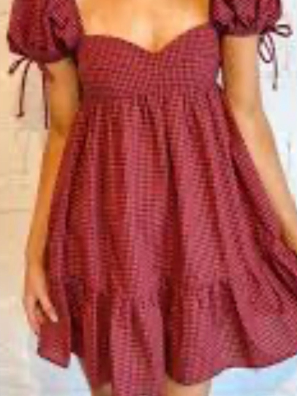 Olivaceous Dusty Peach Eyelet Dress